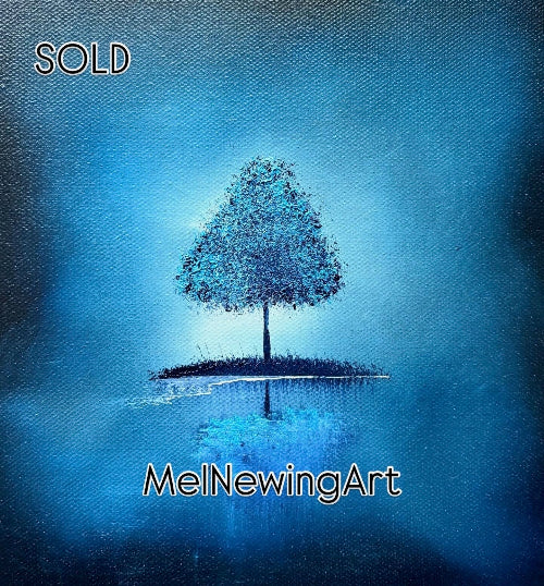 Tree Art.  Blue.