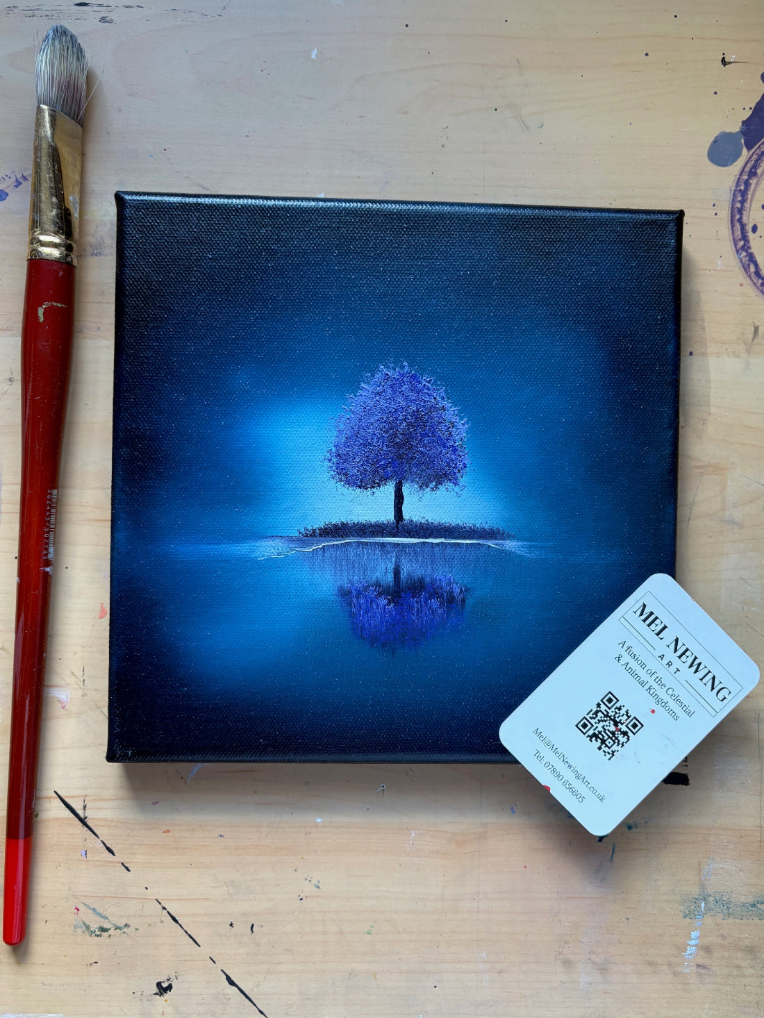 Tree Art. Purple/Blue